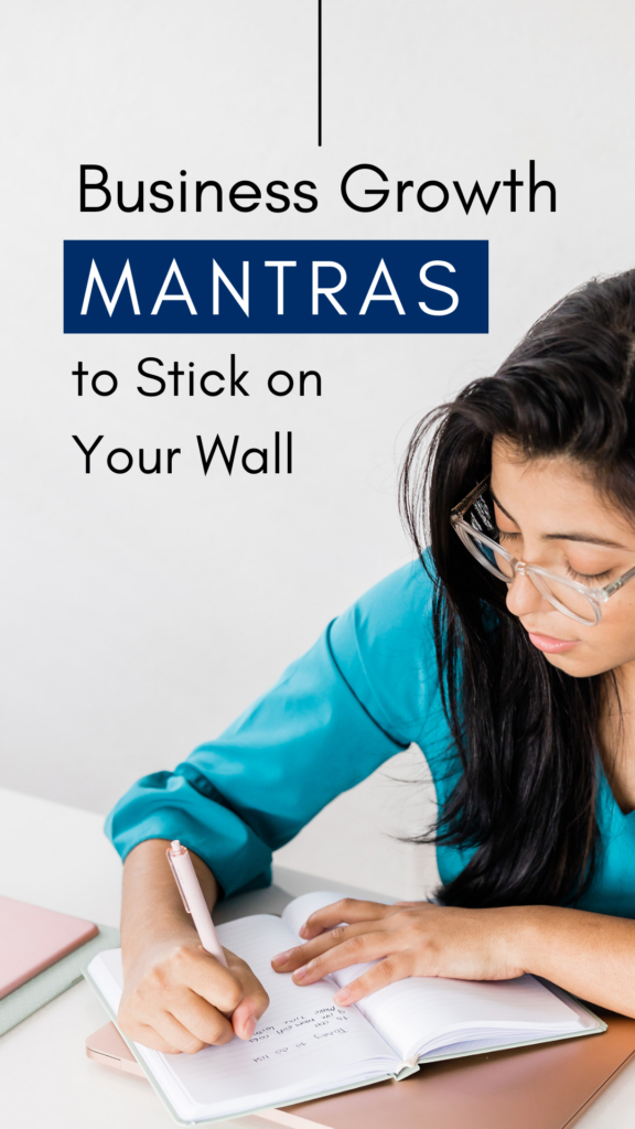 You can reframe unhelpful thoughts into helpful ones by becoming conscious of the thoughts bouncing around in your head and then rewriting them. Here are some ideas for new business and marketing mantras to write on a post-it note and stick on your office wall.