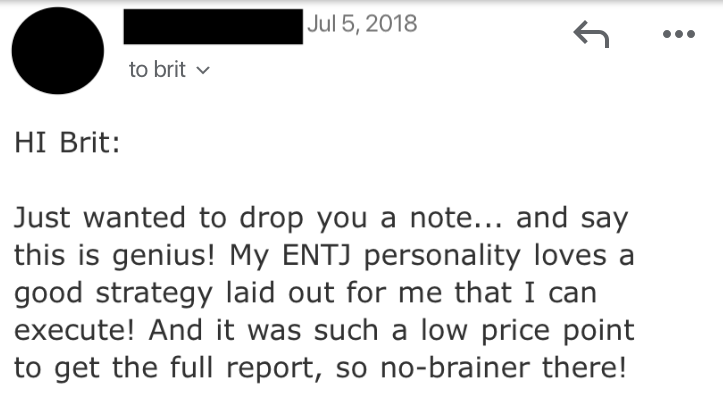 Testimonial -  - ENTJ